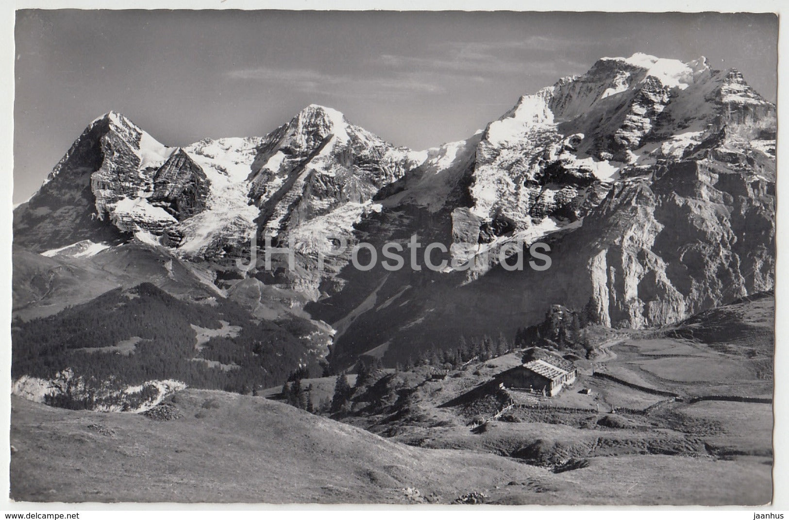 Murren - Jungfrau - Monch - Eiger - 1068 - Switzerland - old postcard - unused - JH Postcards