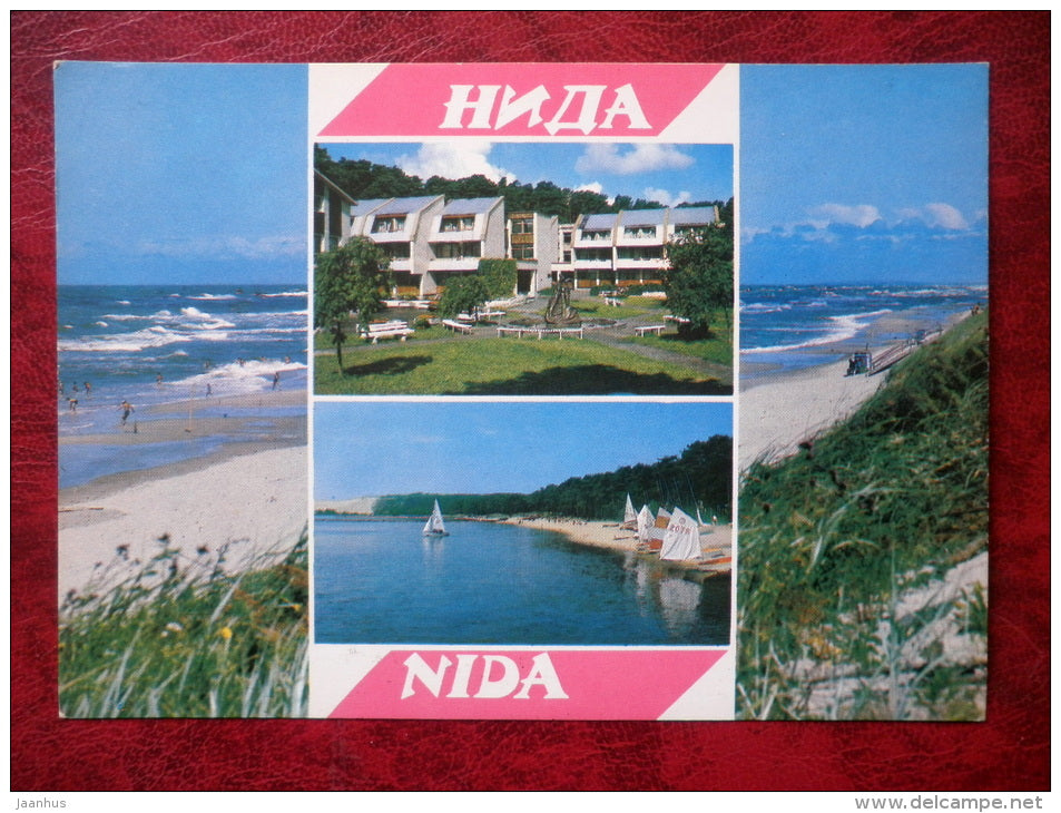 beach - Jurate holiday house - Nida - 1988 - Lithuania - USSR - unused - JH Postcards