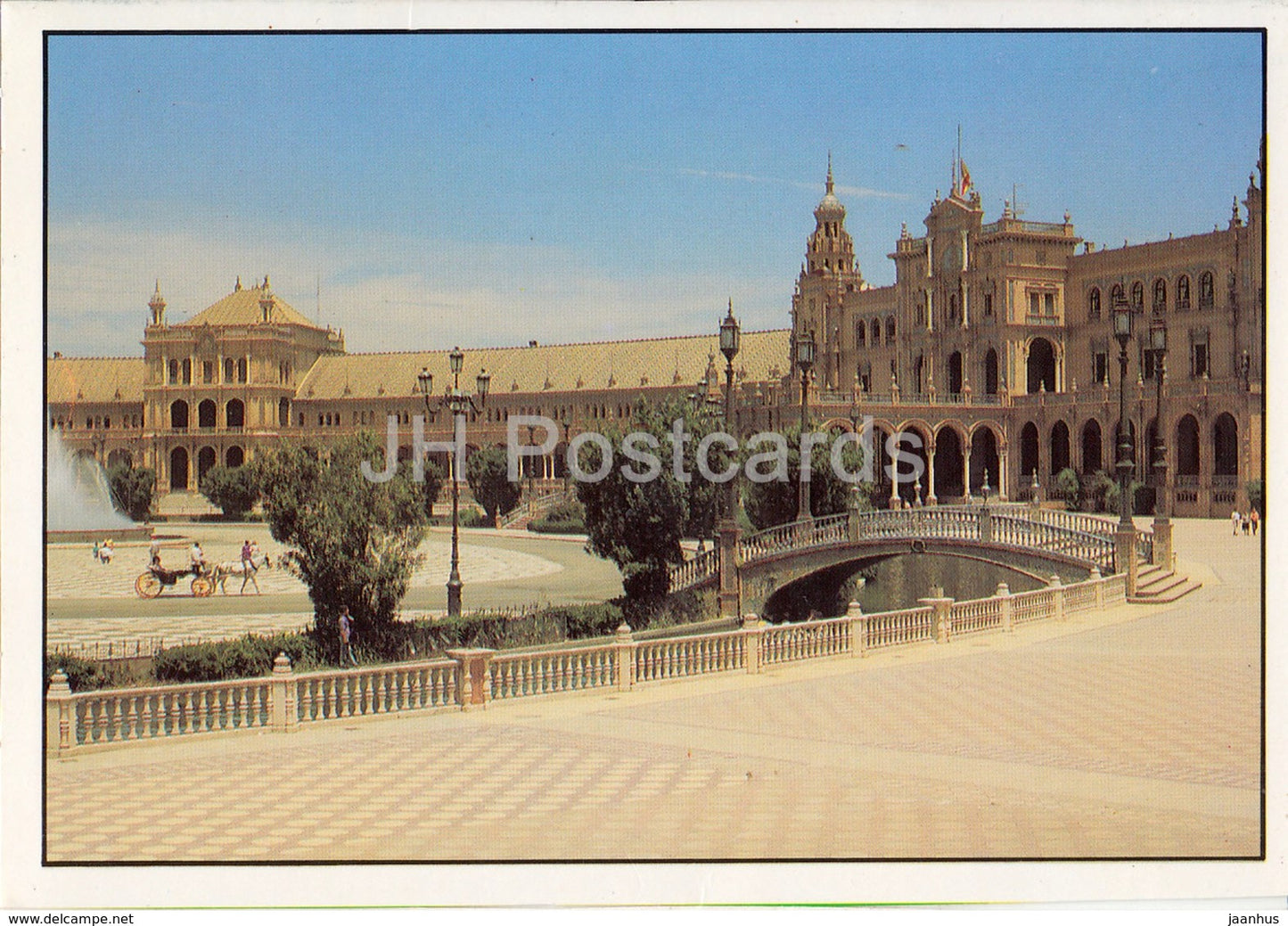 Sevilla - Plaza Espana - Vista Parcial - Spain Square - Partial View - 2 - Spain - unused - JH Postcards