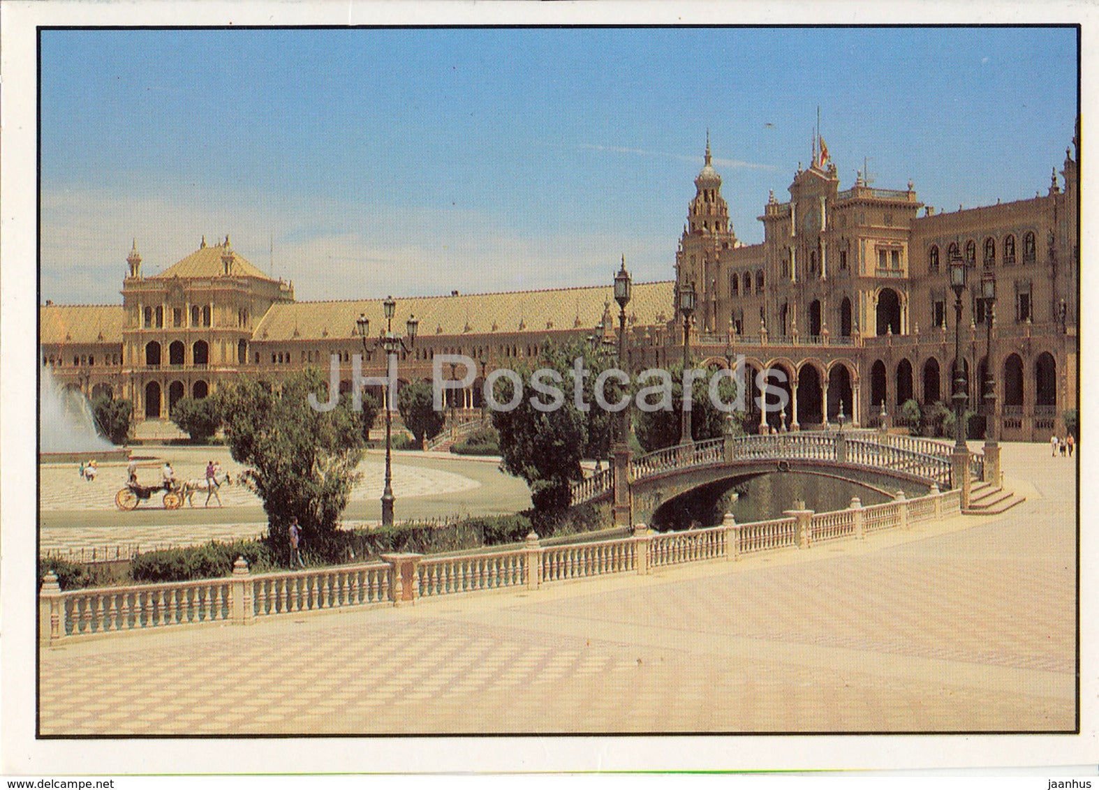 Sevilla - Plaza Espana - Vista Parcial - Spain Square - Partial View - 2 - Spain - unused - JH Postcards