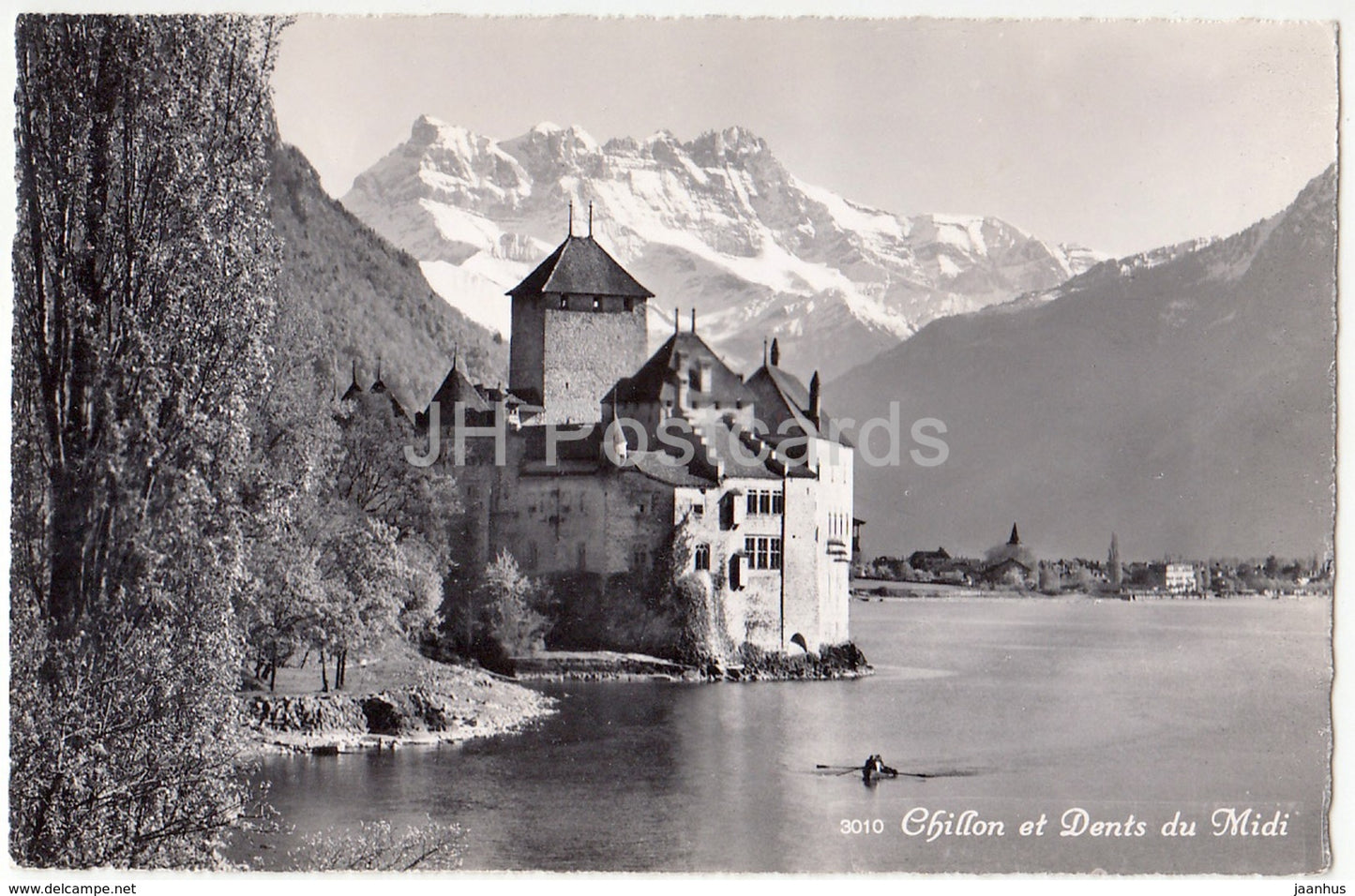 Chillon et Dents du Midi - 3010 - Switzerland - 1950 - used - JH Postcards