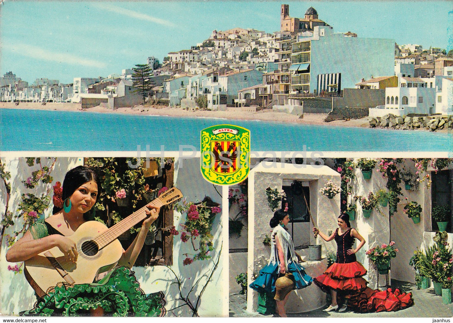 Altea - Alicante - Guitar - Woman - 1975 - Spain - used - JH Postcards