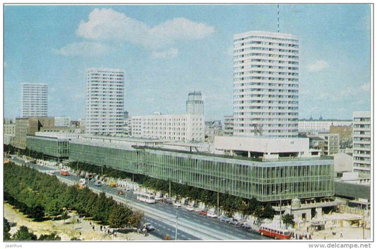 New house on the Marszalkowska street - bus - Warsaw - Warszawa - 1972 - Poland - unused - JH Postcards