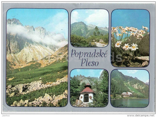 Popradske Pleso - Mengusovska valley - Bast - Zlomiskova valley - High Tatras - Czechoslovakia - Slovakia - used 1985 - JH Postcards