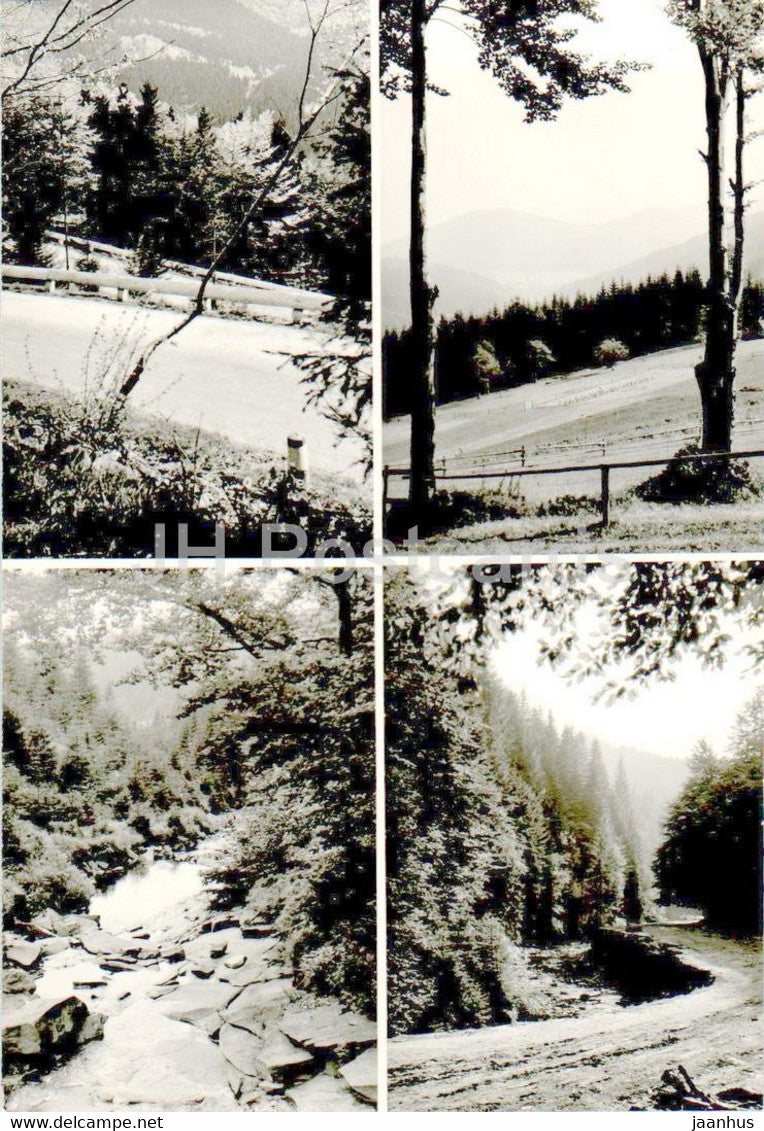 Beskid Slaski - Droga na Rownice - Czarna Wiselka - Biala Wiselka - Road to Rownice - multiview - Poland - used - JH Postcards