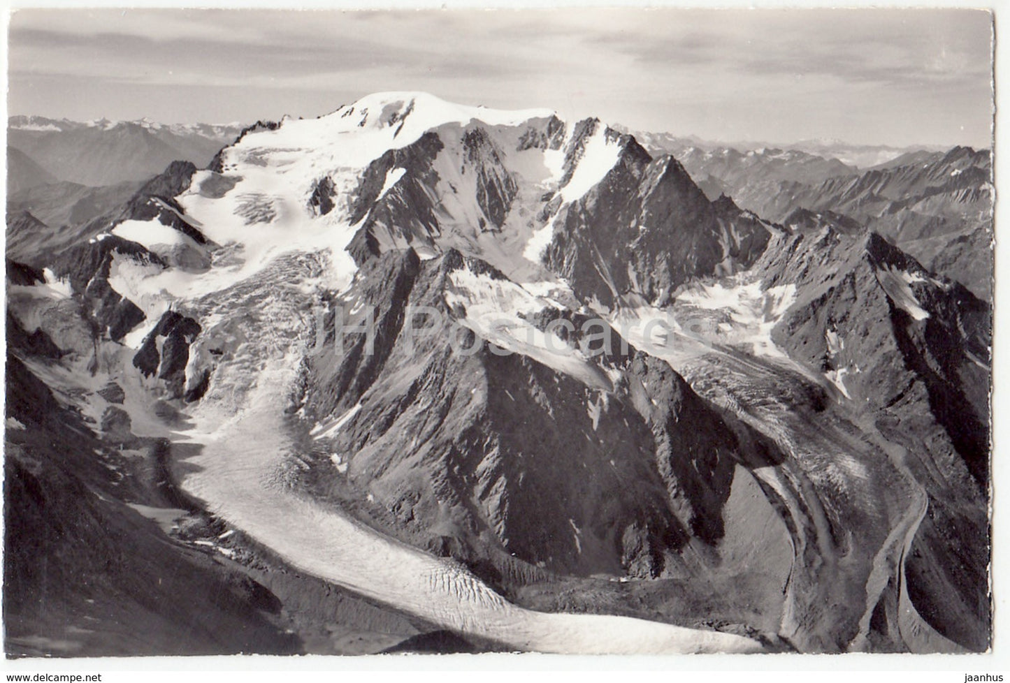 Le Massif du Velan 3765 m - Les Glaciers du Valsorey et de la Gouille - 9635 - Switzerland - 1963 - used - JH Postcards