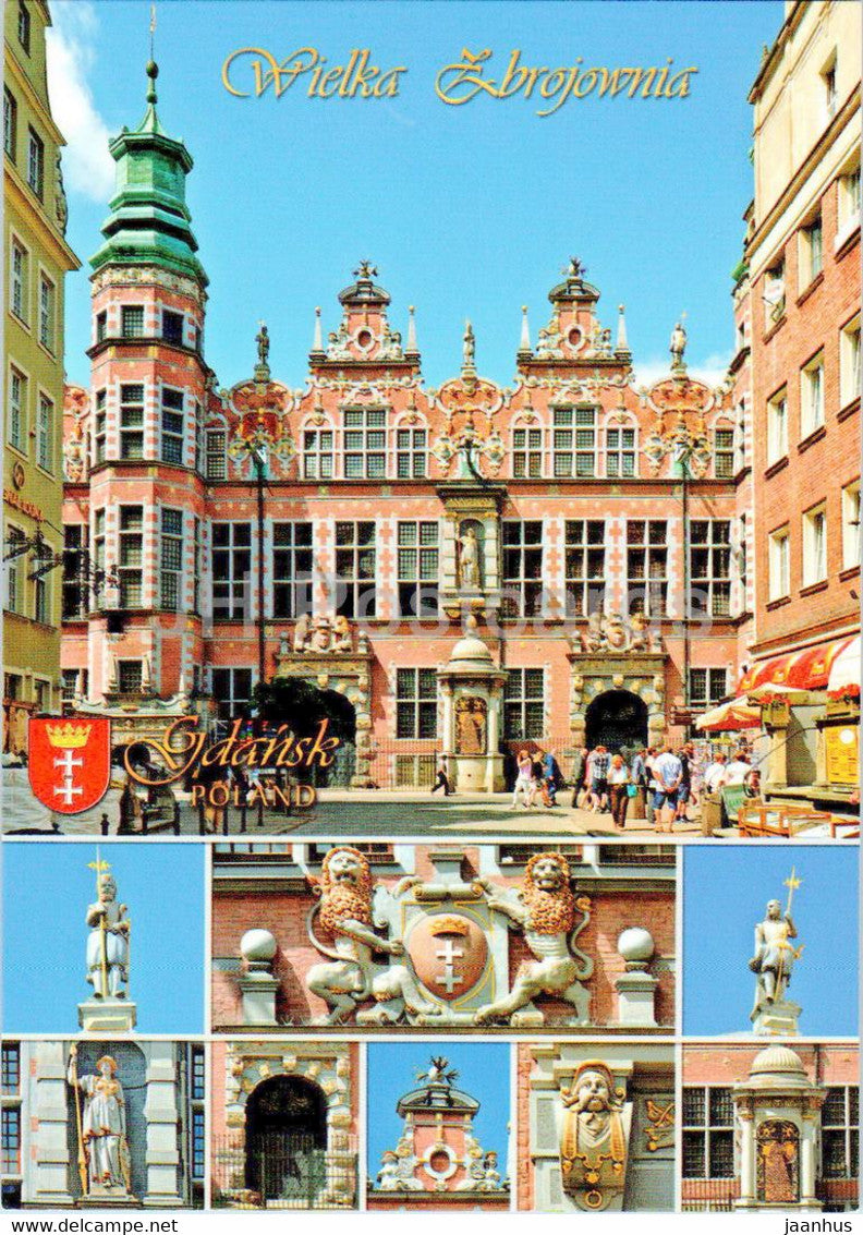 Gdansk - The Great Armoury - Wielka Zbrojowina - multiview - Poland - unused - JH Postcards