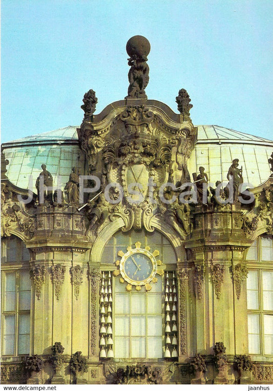 Dresden Zwinger - Glockenspielpavillon - palace - DDR Germany - unused - JH Postcards