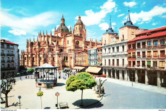 Segovia - Plaza del General Franco - Franco Square - 2 - Spain - unused - JH Postcards