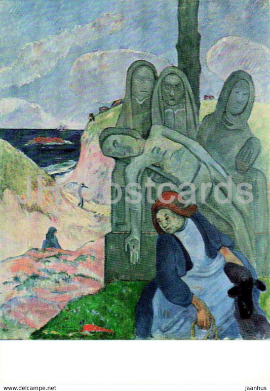 painting by Paul Gauguin - Le Calvaire - Calvary - French art - Belgium - unused - JH Postcards