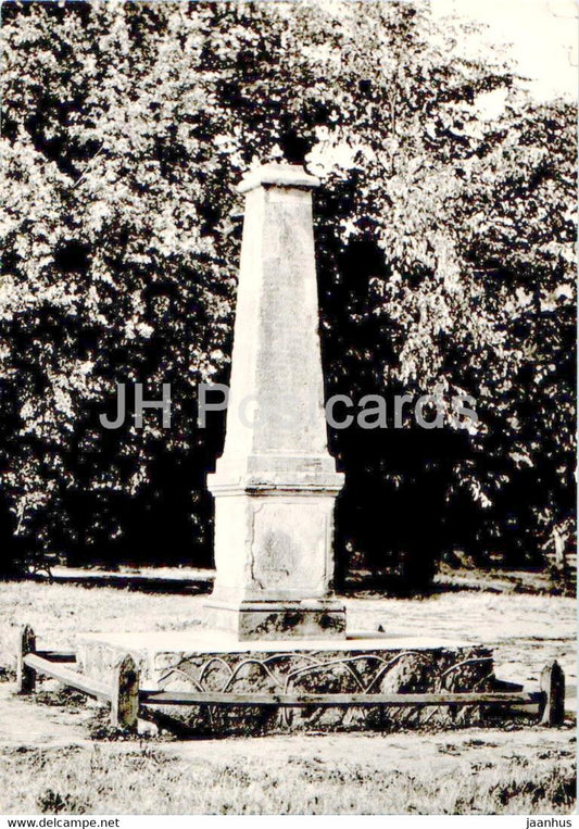 Bialowieski Park Narodowy - Obelisk wzniesiony na pamiatke polowania Augusta III - monument - Poland - unused - JH Postcards