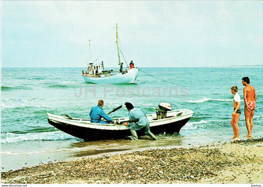 Nr Vorupor - ship - boat - Denmark - unused - JH Postcards