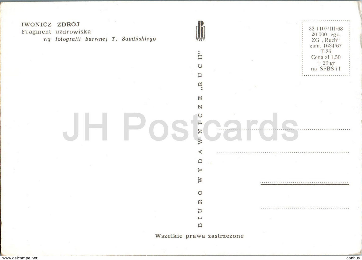 Iwonicz Zdroj - Fragment uzdrowiska - Fragment des Kurortes - Polen - unbenutzt