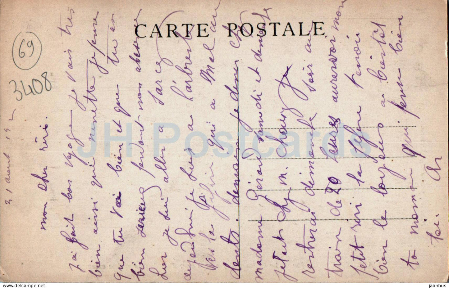 L'Arbresle historique - Le Chateau il y a cent ans, d'apres une vieille estampe - castle - old postcard - France - used