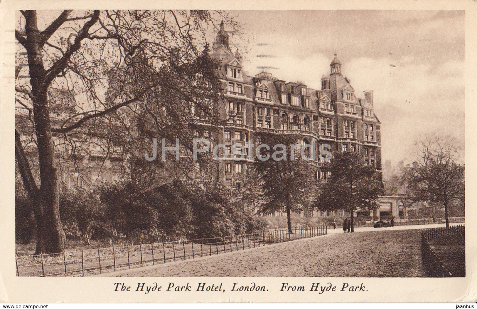 London - Hyde Park Hotel - Knightsbridge - old postcard - 1937 - England - United Kingdom - used - JH Postcards