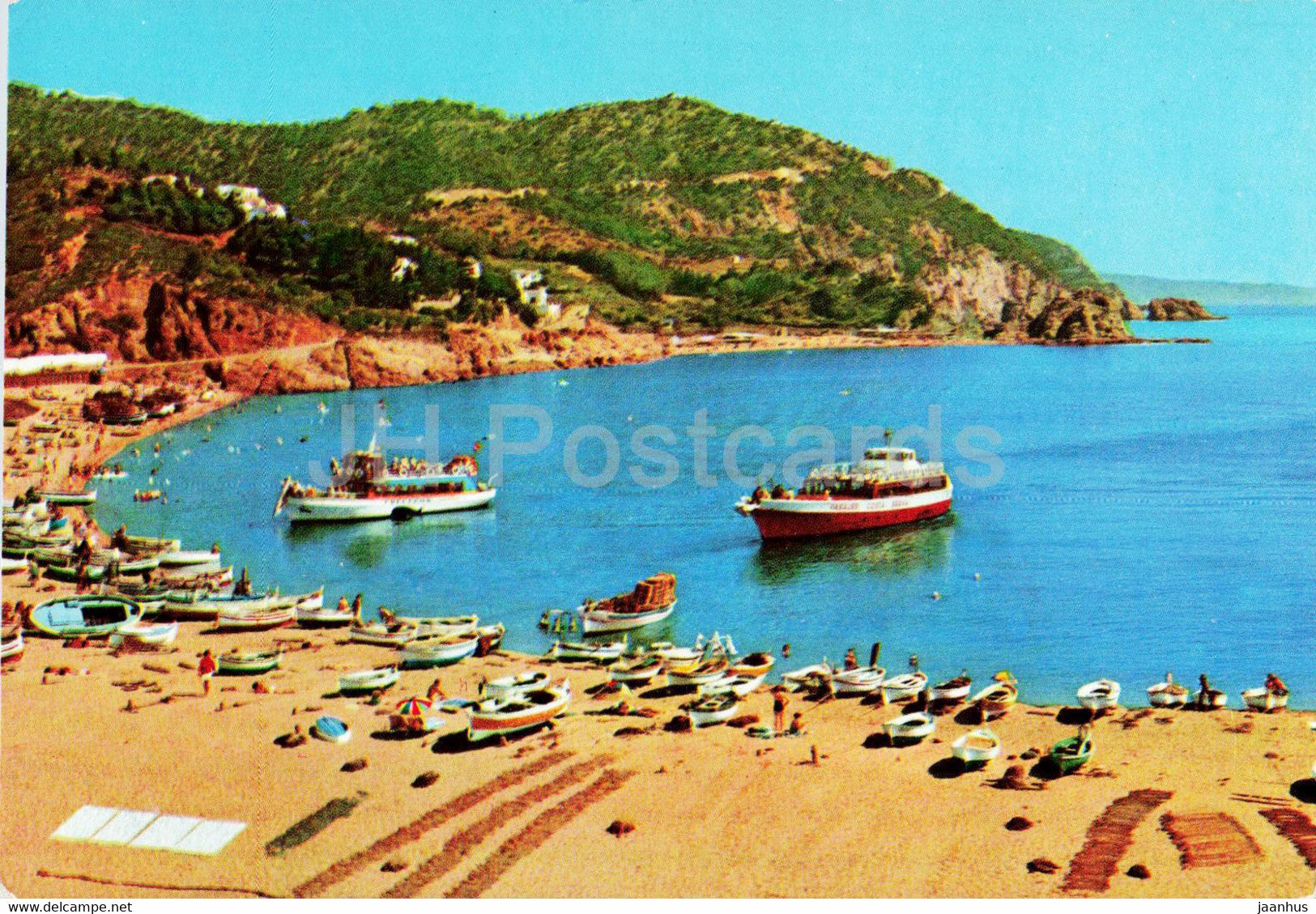 Tossa de Mar - El bello arco de sus playas - beach - boat - 457 - Spain - unused - JH Postcards