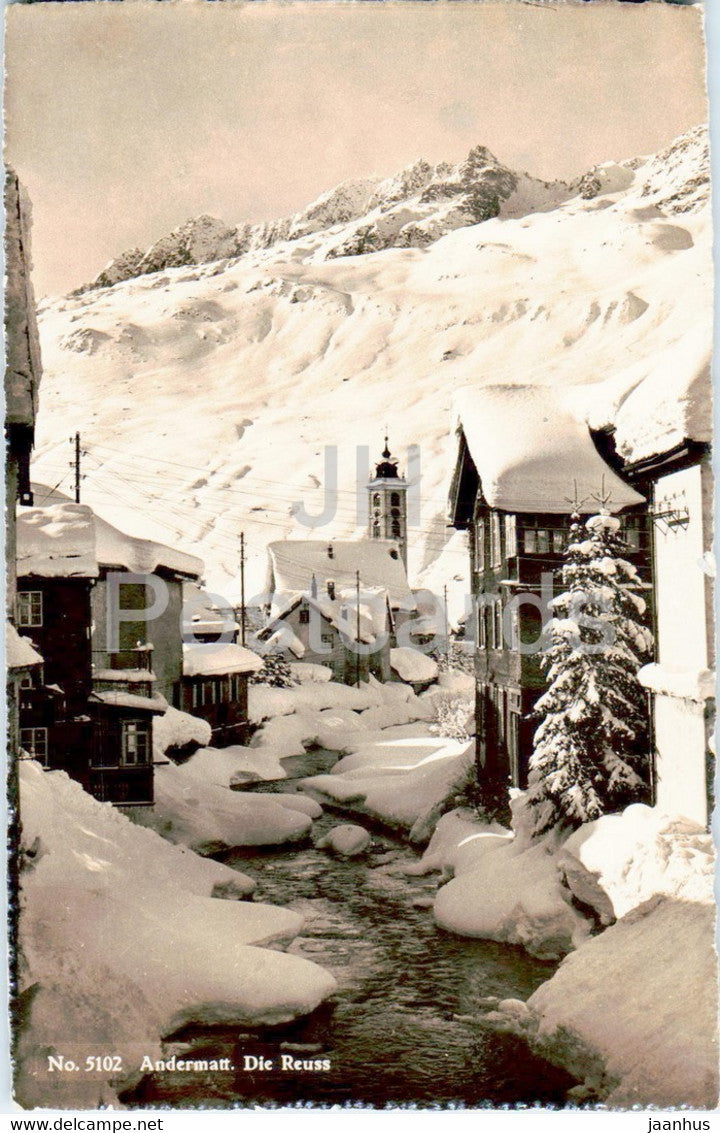 Andermatt mit Furka - old postcard - Switzerland - used - JH Postcards