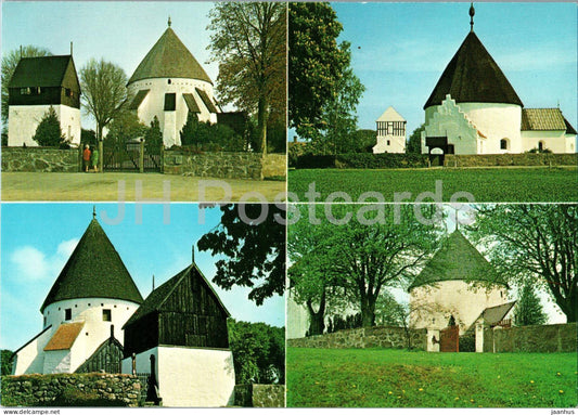 Bornholm - Osterlars Rundkirke - Ny Kirke - Ols Kirke - Ny Lars Kirke  round church - 1714 - Denmark - unused - JH Postcards