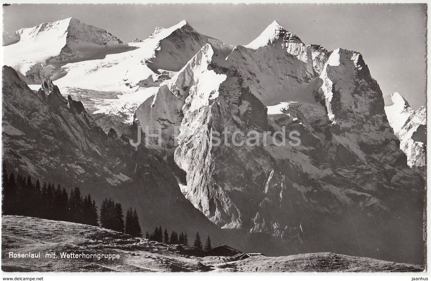 Rosenlaui mit Wetterehorngruppe - 7571 - Switzerland - old postcard - unused - JH Postcards