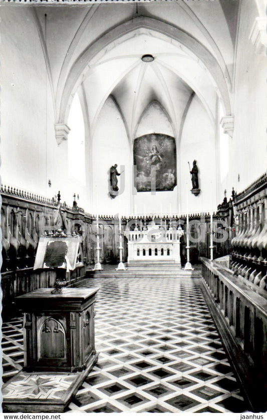 Chartreuse de la Valsainte - Interieur de l'eglise - interior of church - 3005 - old postcard - Switzerland - unused - JH Postcards