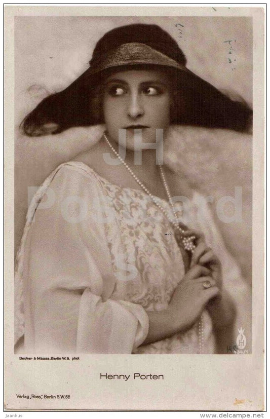 movie actress Henny Porten - film - Verlag Ross - 494/1 - Germany - unused - JH Postcards