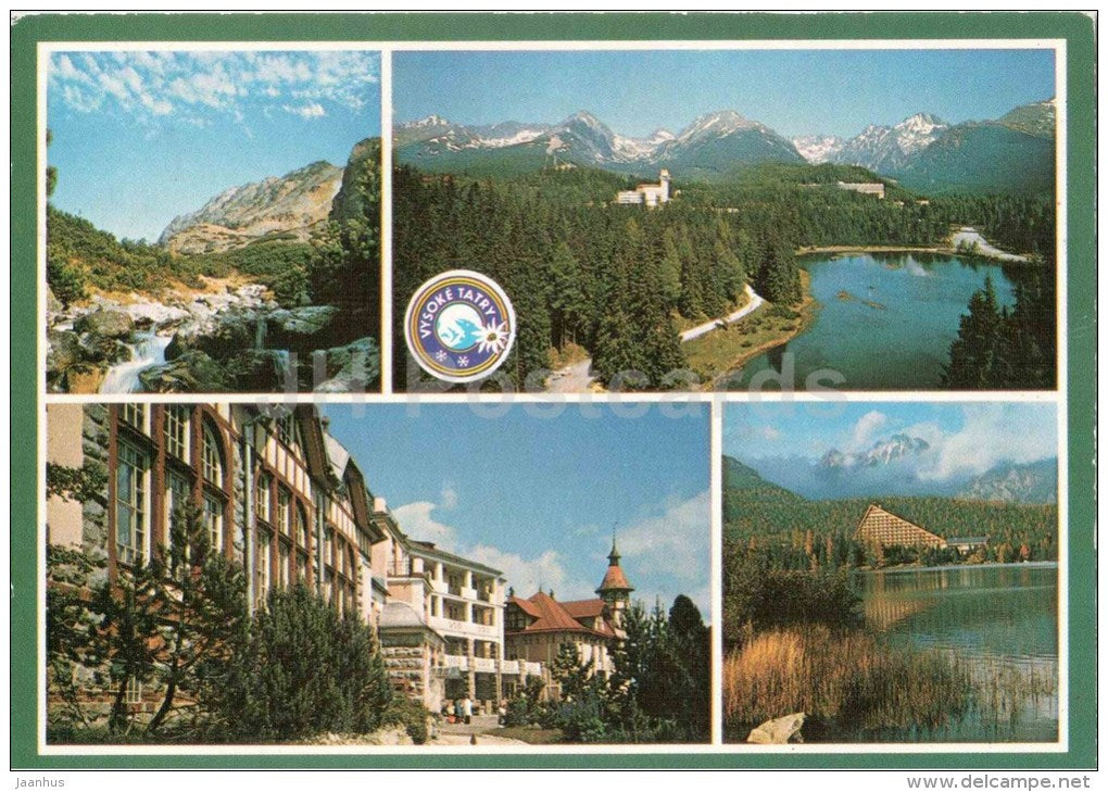 Mlynicka valley - Strbske Pleso - spas Krivan and Hviezdoslav - High Tatras - Czechoslovakia - Slovakia - used 1985 - JH Postcards