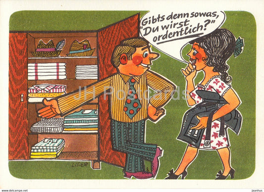 Gibts denn sowas Du wirst ordentlich ? - humour - DDR Germany - unused - JH Postcards