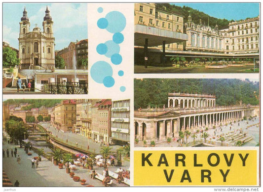 colonnade - Karlovy Vary - Karlsbad - Czechoslovakia - Czech - unused - JH Postcards