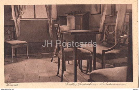 Weimar - Goethes Gartenhaus - Arbeitszimmer - old postcard - 1928 - Germany - used - JH Postcards