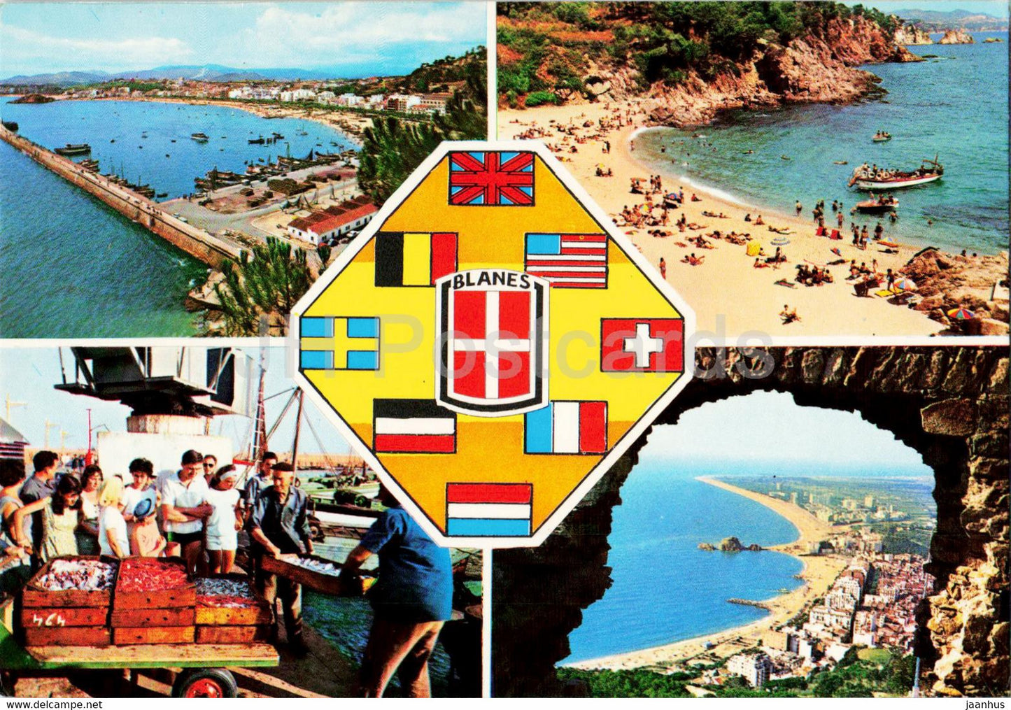 Rdo de Blanes - Costa Brava - multiview - 436 - 1975 - Spain - used - JH Postcards