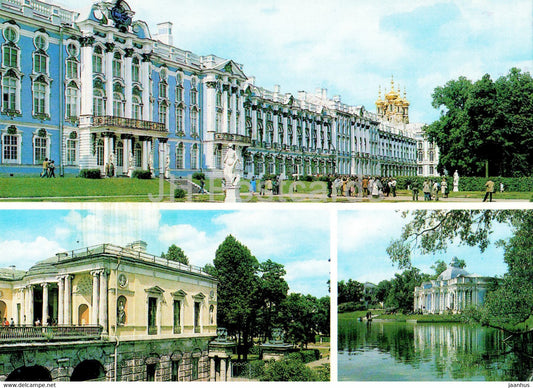 Pushkin - Catherine Palace - Pavilion Agate Rooms - Pavilion Grotto - postal stationery - 1984 - Russia USSR - unused - JH Postcards