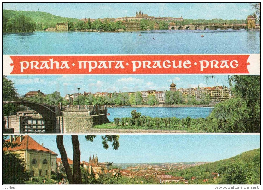 Praha - Prague - panorama - Czechoslovakia - Czech - used 1972 - JH Postcards