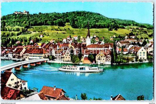 Stein a Rhein mit Schloss Hohenklingen - 128 - old postcard - 1960 - Switzerland - used - JH Postcards