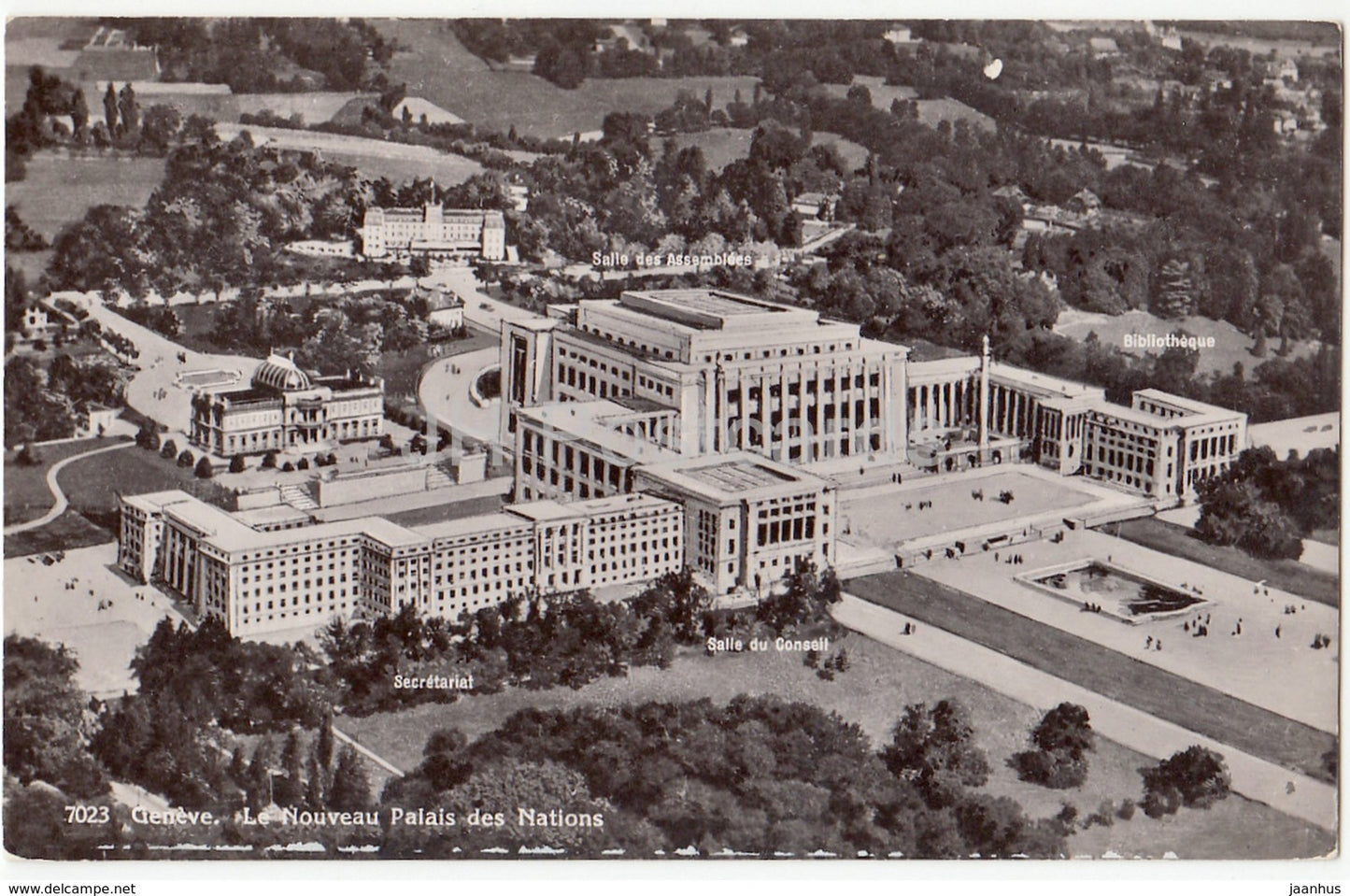 Geneve - Geneva - Le Noveau Palais des Nations - 7023 - Switzerland - old postcard - unused - JH Postcards