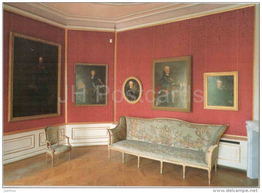 Schloss Rheinsberg - Wohnung der Prinzessin Amalie - Rote Kammer - castle - Germany - 1998 gelaufen - JH Postcards