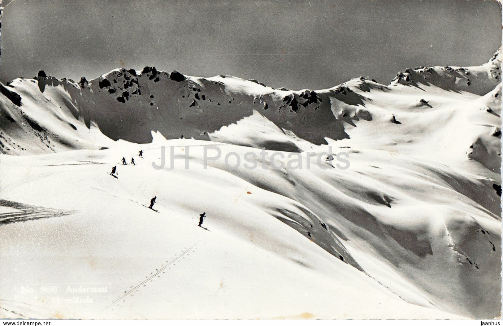 Andermatt - Skigelande - 5650 - old postcard - Switzerland - used - JH Postcards