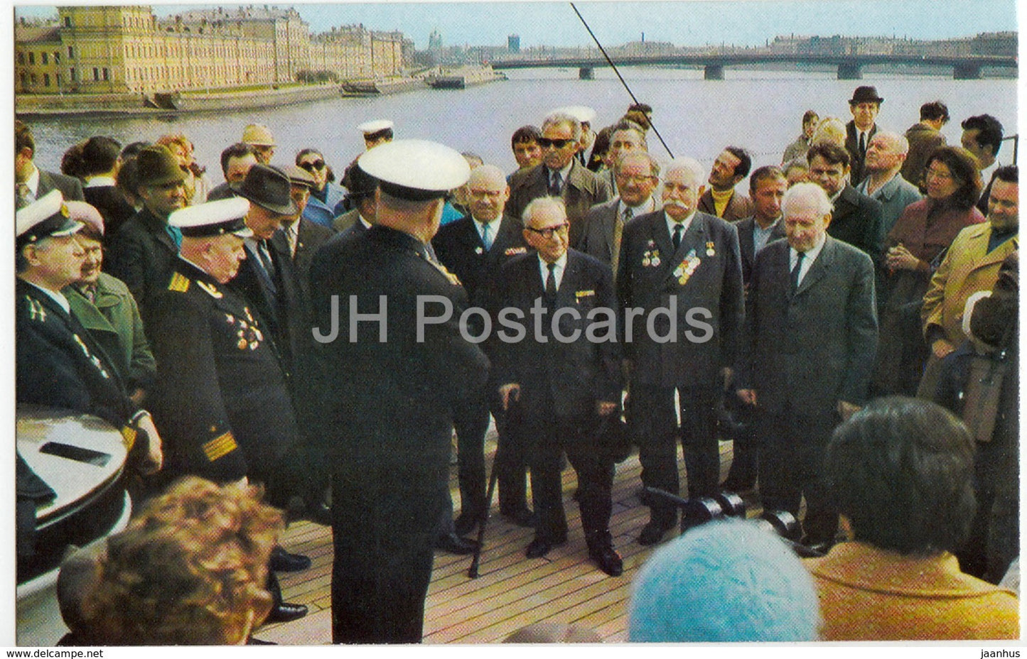 St Petersburg - Leningrad - Aurora Veterans - cruiser Aurora - warship - 1974 - Russia USSR - unused - JH Postcards