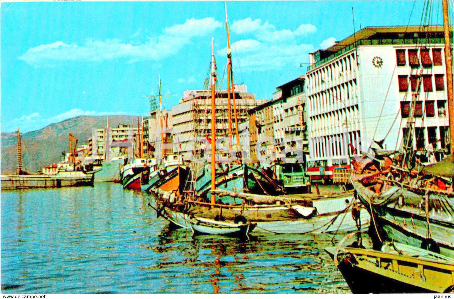 Izmir - A view of the Harbour - boat - 35-73 - Turkey - unused - JH Postcards