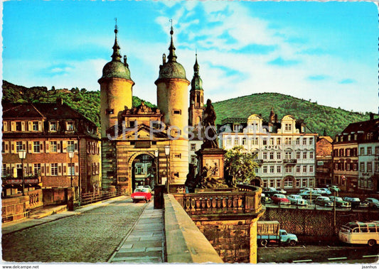 Heidelberg - Bruckentor - cars - Germany - unused - JH Postcards