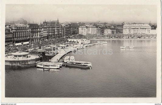 Hamburg - Blick auf Neuer Jungfernstieg - boat - Germany - unused - JH Postcards