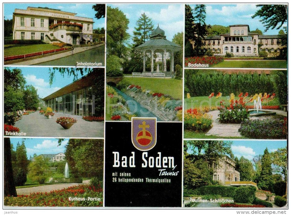 Bad Soden , Taunus - Inhalatorium - Badehaus - Trinkhalle - Thermalquelle - 6232 - 1981 gelaufen - JH Postcards