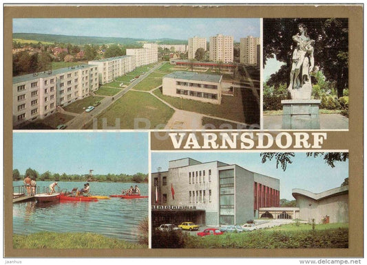 Varnsdorf - town views - pedalos - Czechoslovakia - Czech - used - JH Postcards