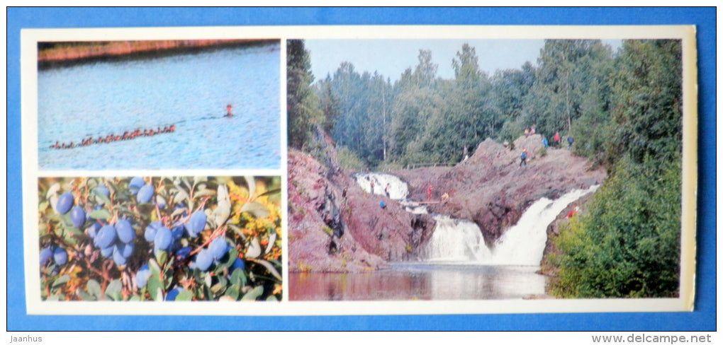 National Park Kivach - waterfall - ducks - Karjala - Karelia - 1976 - Russia USSR - unused - JH Postcards