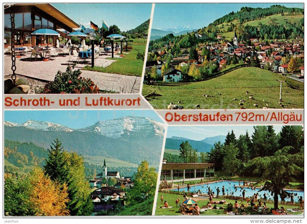 Schroth- und Luftkurort Oberstaufen 792 m , Allgäu - mountains - Germany - 1979 gelaufen - JH Postcards