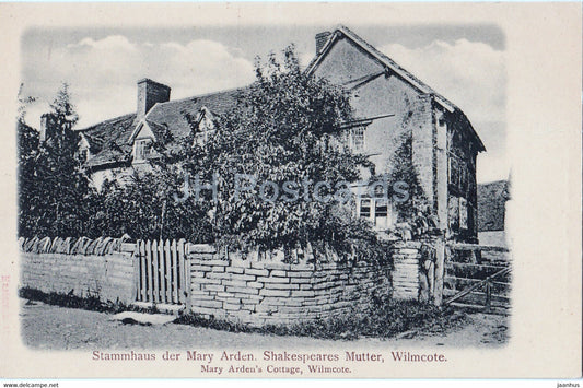 Wilmcote - Stammhaus der Mary Arden - Mary Arden's Cottage - old postcard - England - United Kingdom - unused - JH Postcards