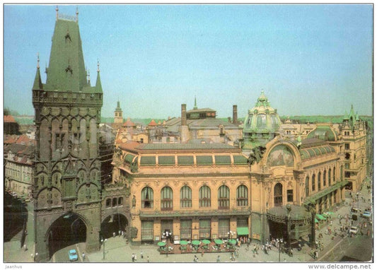 The Powder Tower and Municipal House - Praha - Prague - Czechoslovakia - Czech - unused - JH Postcards