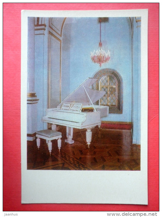 Vladimirsky Hall . The Interior with grand pianoes - piano - Grand Kremlin Palace - Moscow - 1967 - Russia USSR - unused - JH Postcards