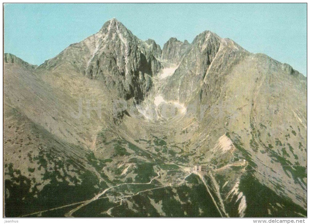 Lomnicky Stit - Skalnate pleso - Vysoke Tatry - High Tatras - Czechslovakia - Slovakia - unused - JH Postcards