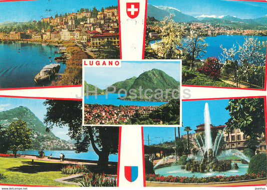 Saluti da Lugano - multiview - 34 - 1971 - Switzerland - used - JH Postcards