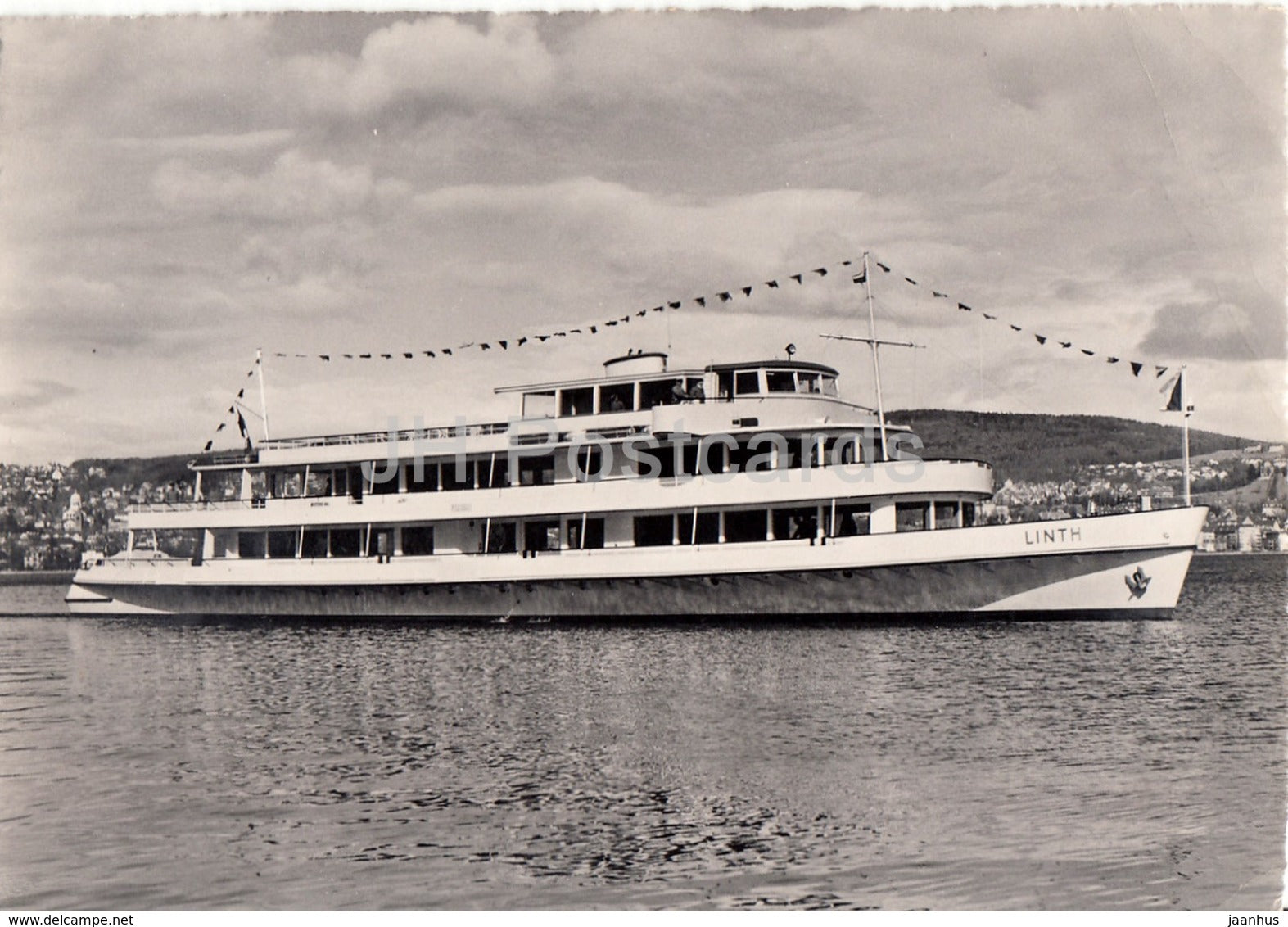 Zurichsee - Neues MS Linth - ship - 1953 - Switzerland - used - JH Postcards